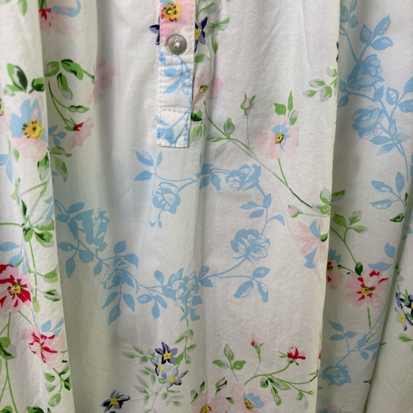 EILEEN WEST Floral Sleeveless 100% Cotton Nightgown Prairie Cottage 3X - Picture 14 of 16